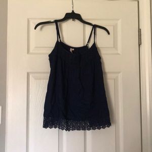 Spaghetti strap royal blue top